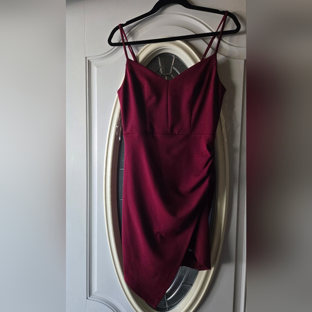 Emerald Sundae Strapless Burgundy Mini Dress- Medium Y2K Vampgoth